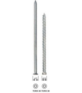 Turbošrouby T30 plochá hlava, 7,5 mm