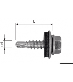 Samořezné šrouby pro šikmé střechy - Farmářské šrouby SW 4,8x20 Ral 1021