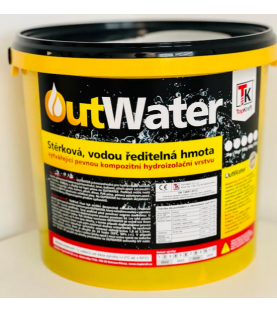 OUTWATER stěrková, jednosložková hydroizolace, vodou ředitelná